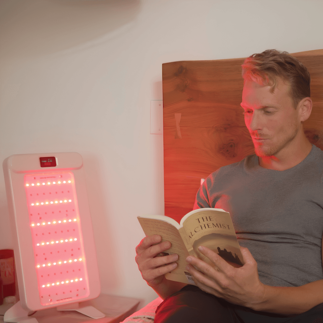 A calm at-home Rejuva Pro red light session
